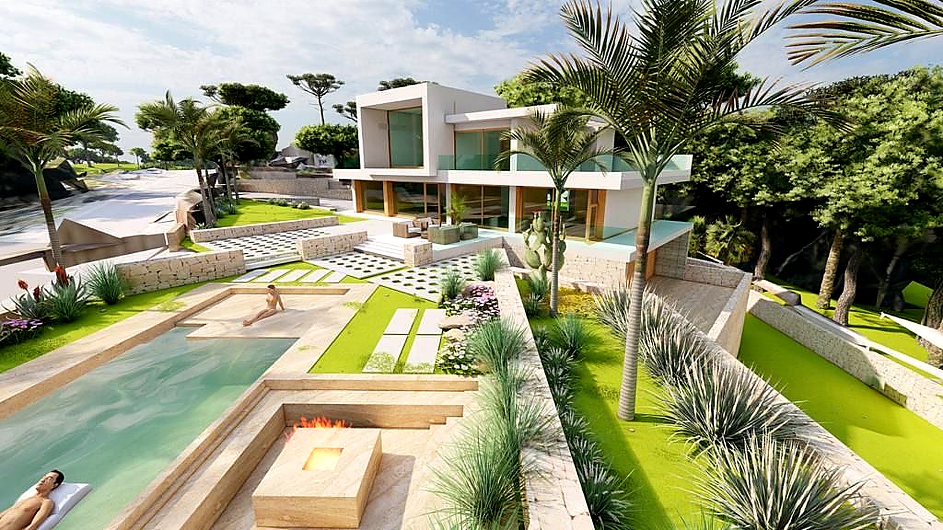 Villa El Planet — fachada y piscina privada